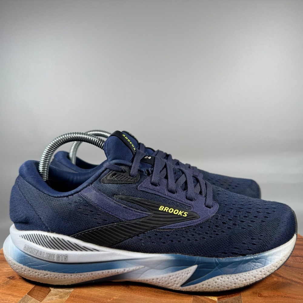 Brooks Adrenaline GTS 24 Mens Running Shoes Navy Blue 1104371D423 Size 8 D